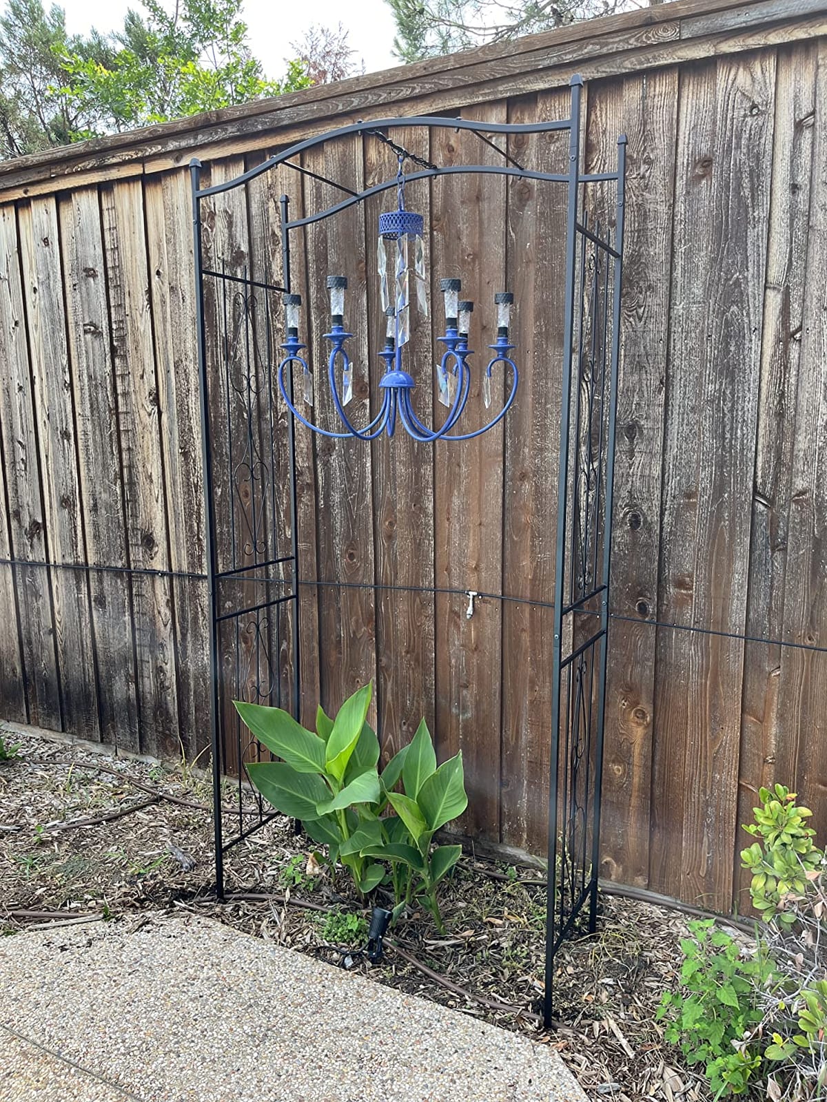 Best Choice Products 92in Steel Garden Arch Arbor Trellis for Outdoor, Yard, Garden, Climbing Plants w/Decorative Wire Lattice - Black customer photo 1