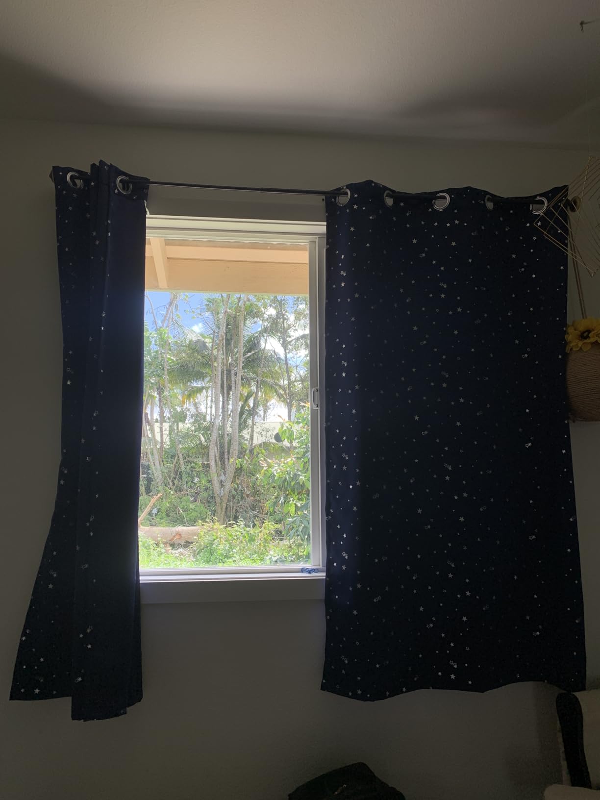 BGment Kids Blackout Curtains for Boys Bedroom, Star Curtains Thermal Insulated Grommet Window Drapes for Nursery, Set of 2 Panels (42 x 63 Inch, Navy Blue) customer photo 2