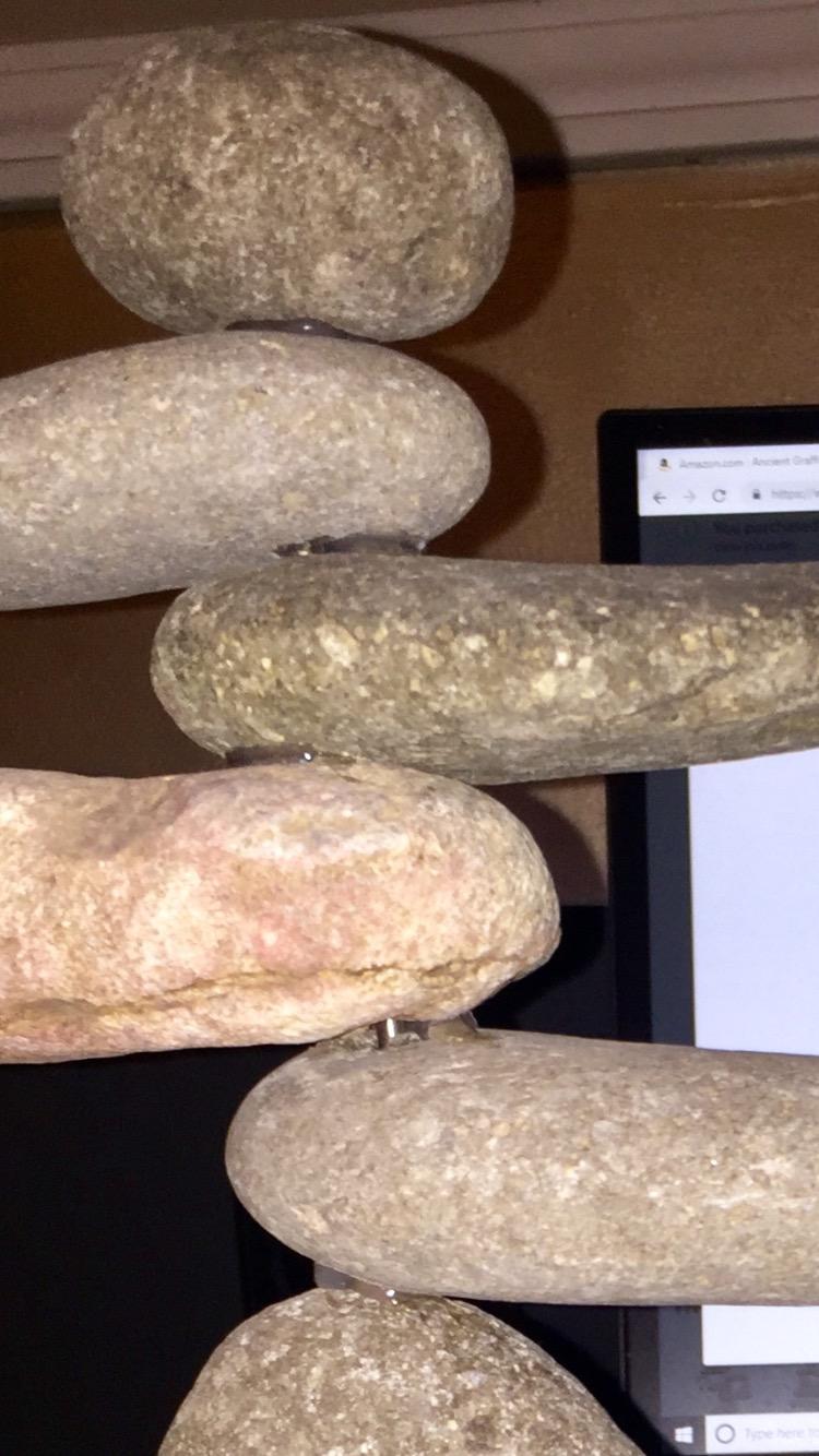 Ancient Graffiti Eight-Stone Balancing Cairn - Indoor/Outdoor Garden Decoration customer photo 1
