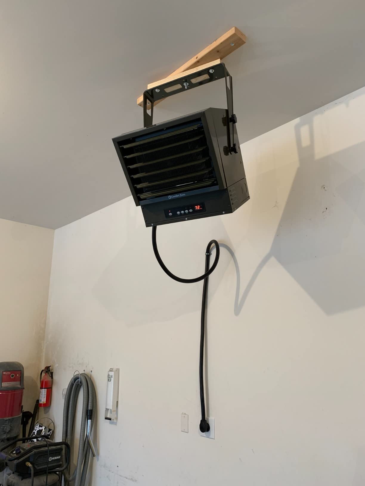 Comfort Zone Hard-Wired Digital Ceiling Mount Heater with Full-Function Remote, 10,000 Watt, 240 Volt, Fan-Forced, Overheat Protection, Thermostat & 12-Hour Timer, Ideal for Garage & Workshop, CZ260ER customer photo 2