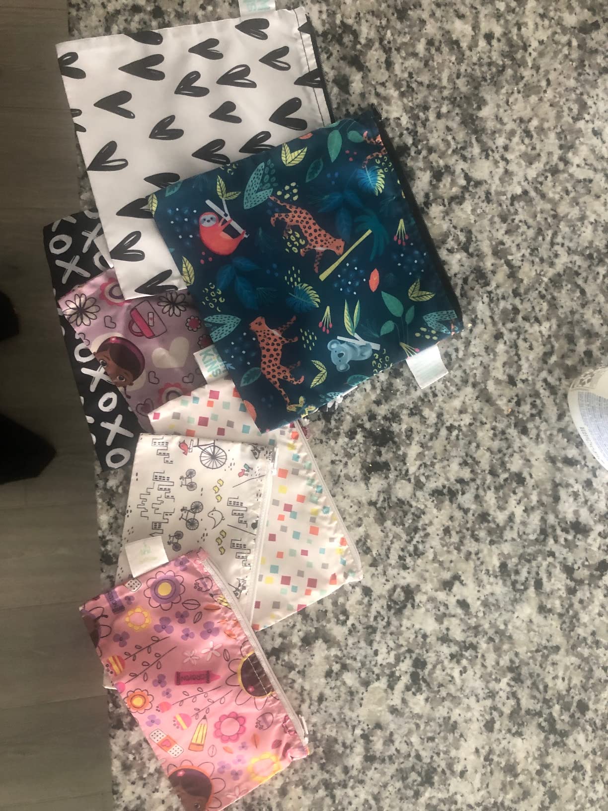 Bumkins Reusable Snack Bags, 2-pk Watercolors and Brushstrokes customer photo 1