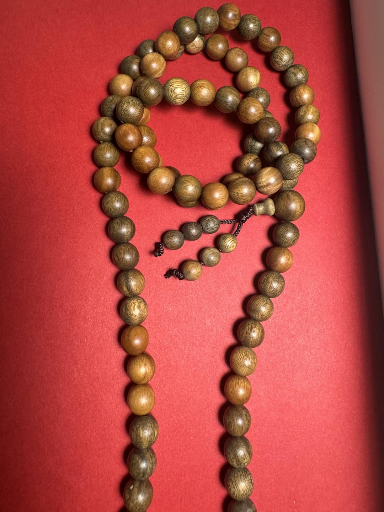 HAPPEACE 8mm Natural Fragrant Green Sandalwood 108 Mala Meditation Beads - Tibetan Buddhism Prayer Beads customer photo 1