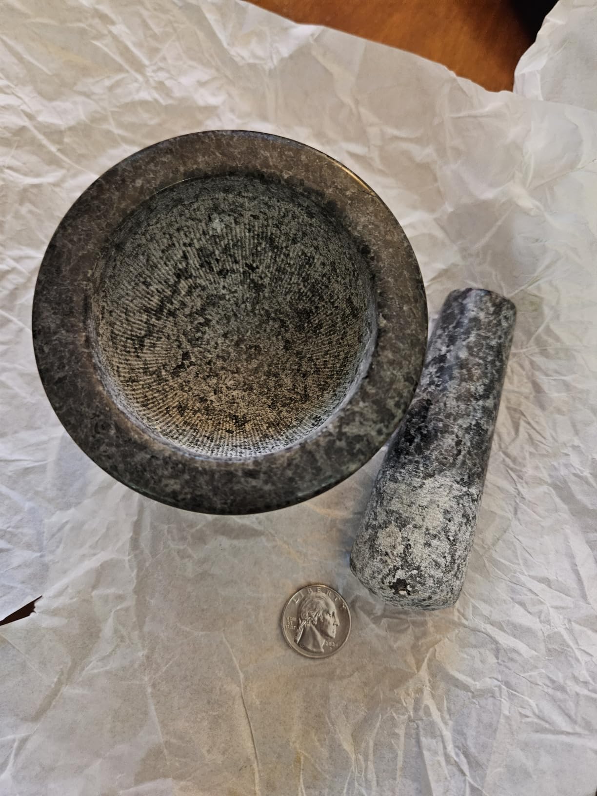 IMUSA USA Small Polished Mortar and Pestle, 3.75'', Granite customer photo 1