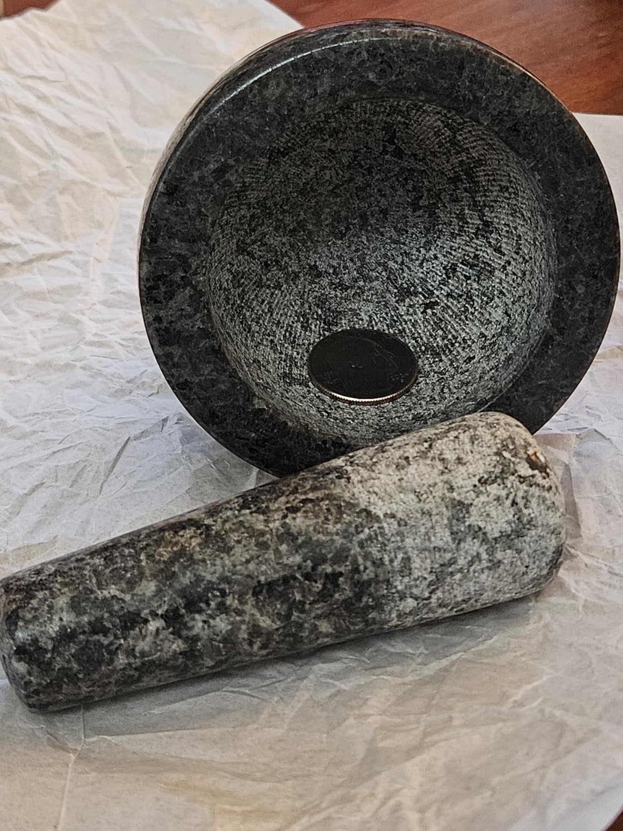 IMUSA USA Small Polished Mortar and Pestle, 3.75'', Granite customer photo 2