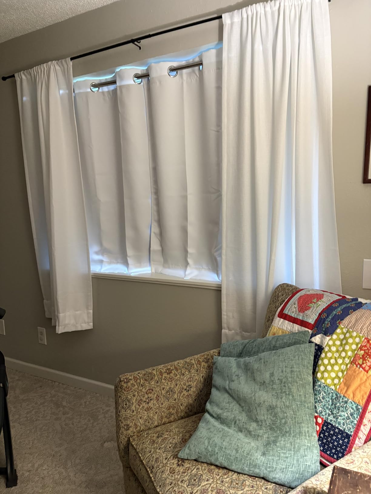 NICETOWN Thermal Insulated 100% Blackout Curtains, Noise Reducing Performance Slider Curtain Panel with Black Lining, Full Light Blocking Patio Door Drapery (1 PC, 100-inch x 84-inch, Biscotti Beige) customer photo 2