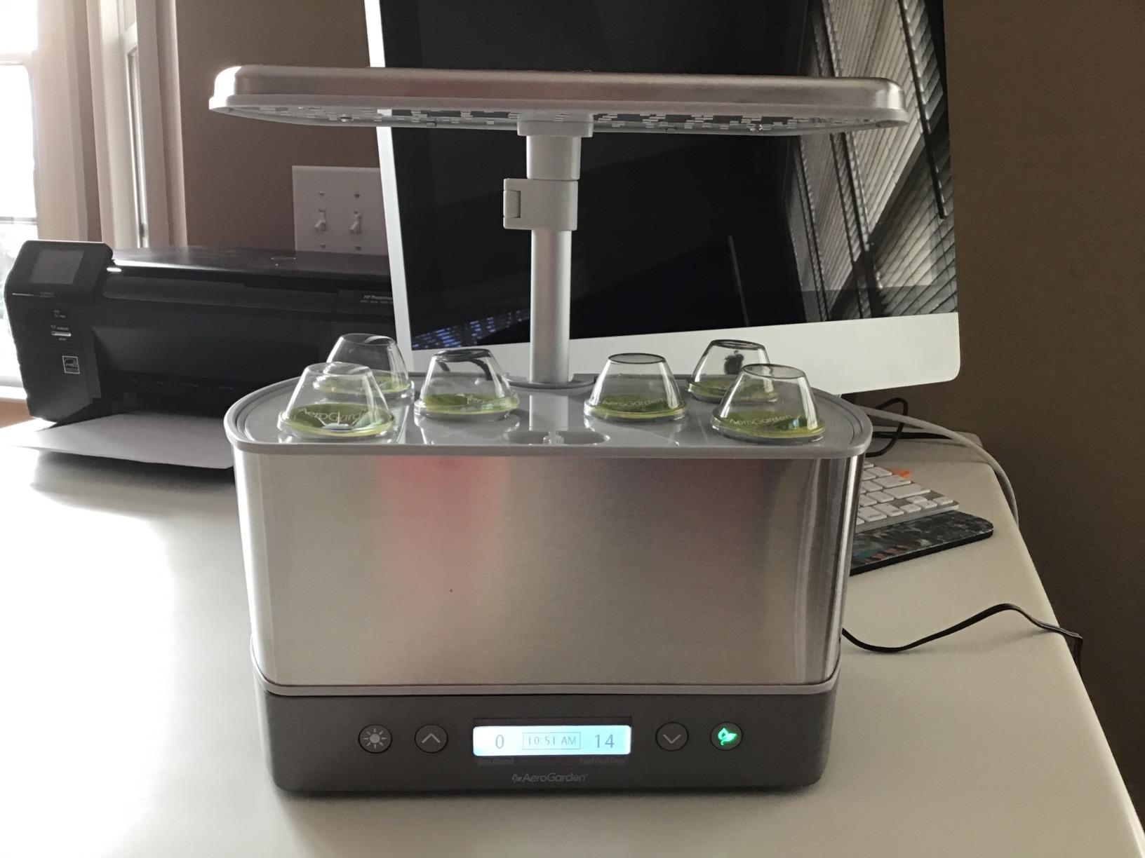 AeroGarden Harvest Elite, Stainless Steel | Indoor Garden with LED Grow Light customer photo 1