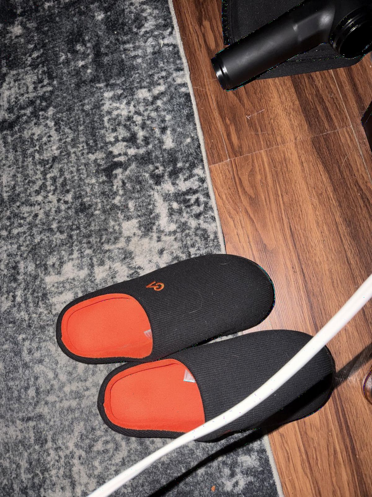 VeraCosy Men's Two-Tone Memory Foam House Slippers Indoor Outdoor Durable Rubber Sole customer photo 2