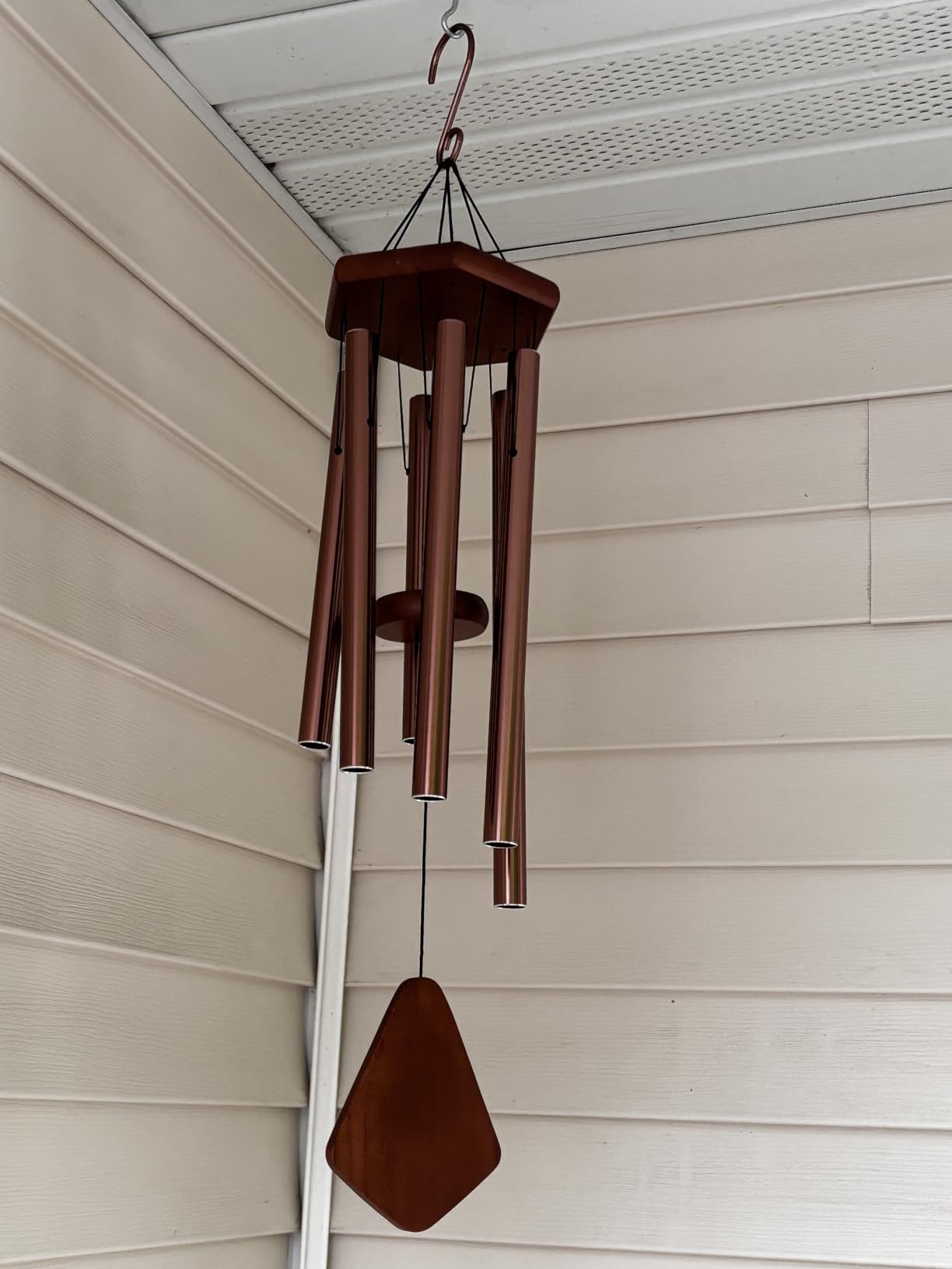 Sympathy Wind Chimes Outdoor Deep Tone,36Inch Melody Wind Chimes Large with 6 Heavy Tubes Tuned Bass Tone,Memorial Windchimes Personalized for Mother Father,Garden Decor Chime,Forest Green customer photo 2