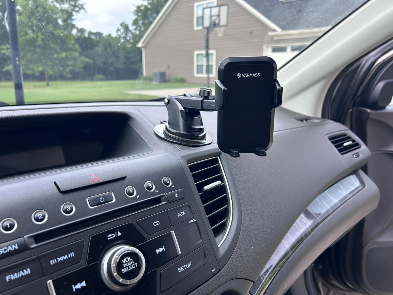 VANMASS 85+LBS Strongest Suction & Military-Grade Ultimate Car Phone Mount | Patent & Safety Certs | Cell Phone Holder for Dash Windshield Vent for iPhone 17 Pro Max, Android, Ink Black customer photo 1