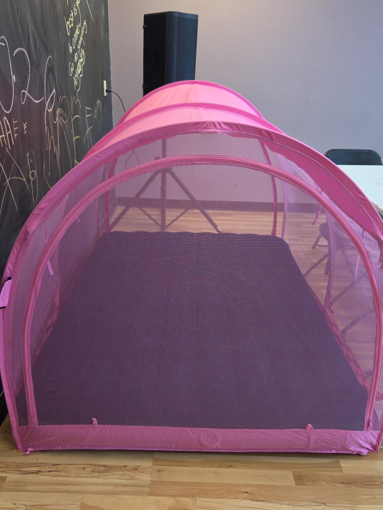 Alvantor Bed Canopy Bed Tents Dream Tents Privacy Space Twin Size Sleeping Tent Indoor Pop Up Portable Frame Curtains Breathable Grey Cottage (Mattress Not Included) Reducing Light customer photo 2