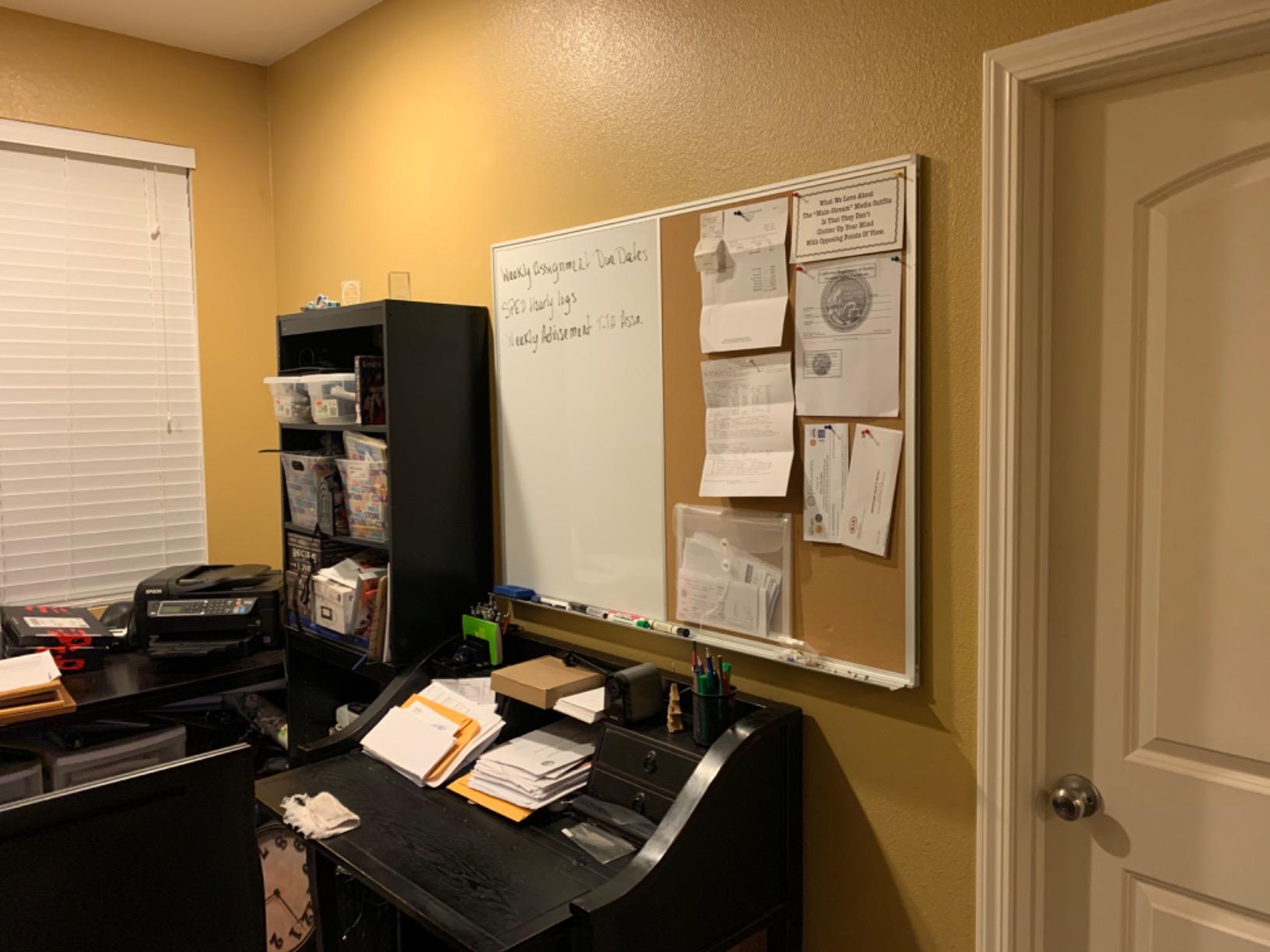White Board and Cork Board Combo (36x48) Vision Board for 2026 - Half Bulletin Corkboard with Dry Erase Whiteboard Combination for Office or Home, Memo Board customer photo 1