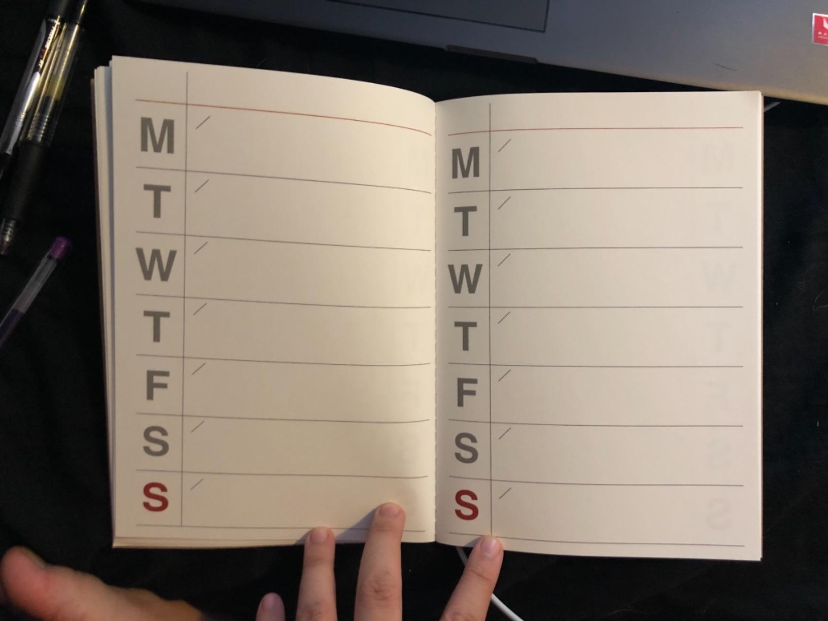 Medium Weekly Planner Lays Flat Undated Year Round Flexible Cover customer photo 1