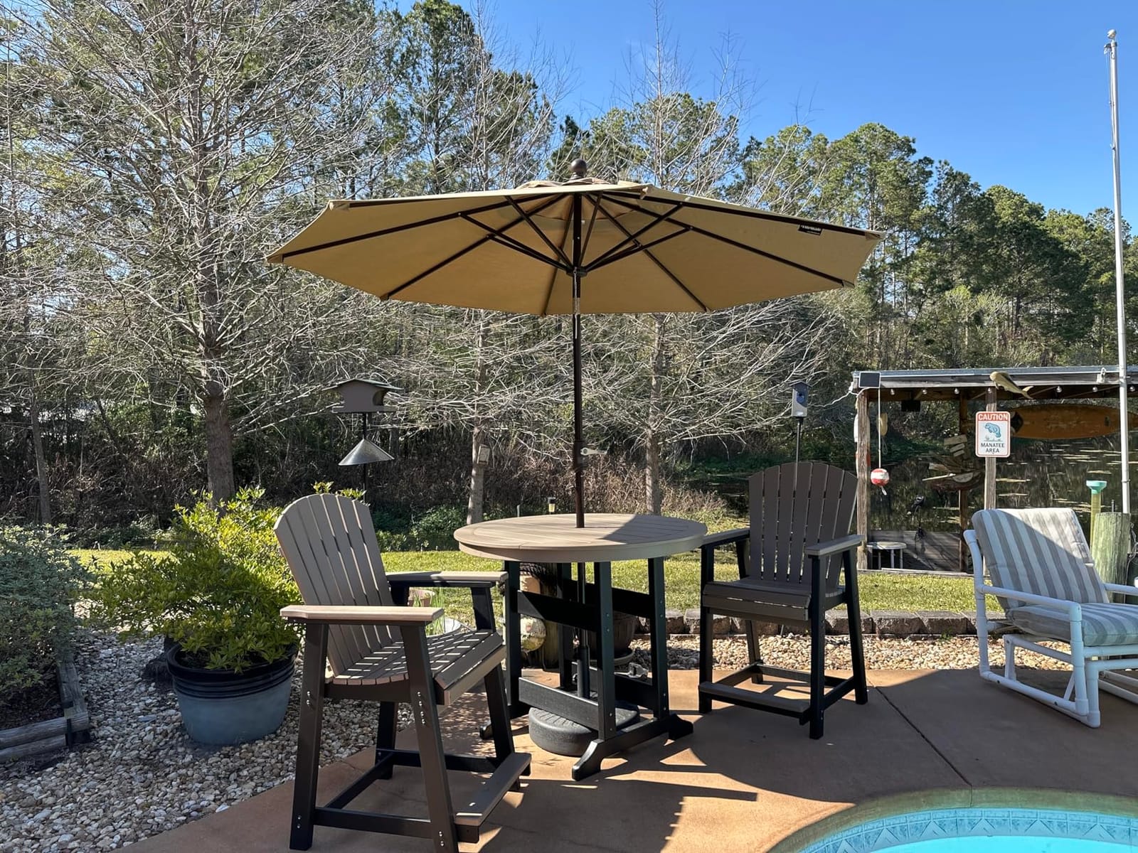 Signature Design by Ashley Sundown Treasure Outdoor Patio HDPE Adirondack Chair, Light Brown customer photo 1
