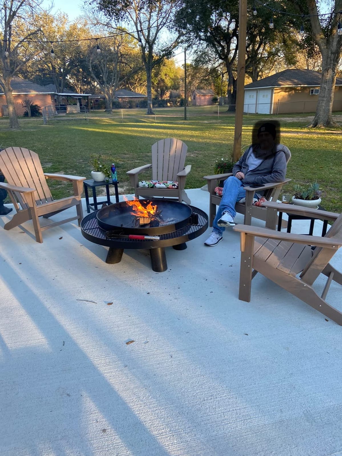 Signature Design by Ashley Sundown Treasure Outdoor Patio HDPE Adirondack Chair, Light Brown customer photo 2