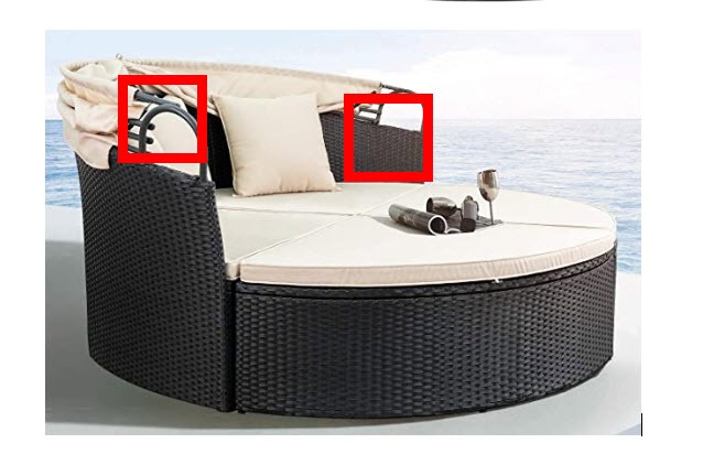Devoko Patio Furniture Outdoor Round Daybed with Retractable Canopy Wicker Rattan Separated Seating Sectional Sofa for Patio Lawn Garden Backyard Porch customer photo 1