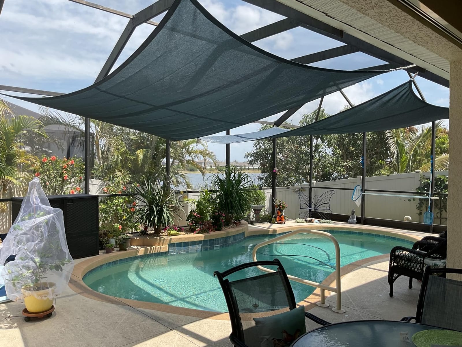 Coolaroo Premium Shade Sail Kit - 95% UV Block Commercial-Grade Luxe Matte Finish Sun Shade with Stainless Steel Hardware for Permanent Outdoor Covearage, 17ft 9in. Square, Slate customer photo 1