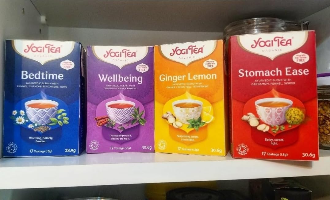 Yogi Stress Relief & Herbal Variety Pack, 16 Tea Bags (6 Pack) | Organic Caffeine-Free Herbal Sampler with Bedtime, Kava Stress Relief and Soothing Caramel Bedtime Blends customer photo 1
