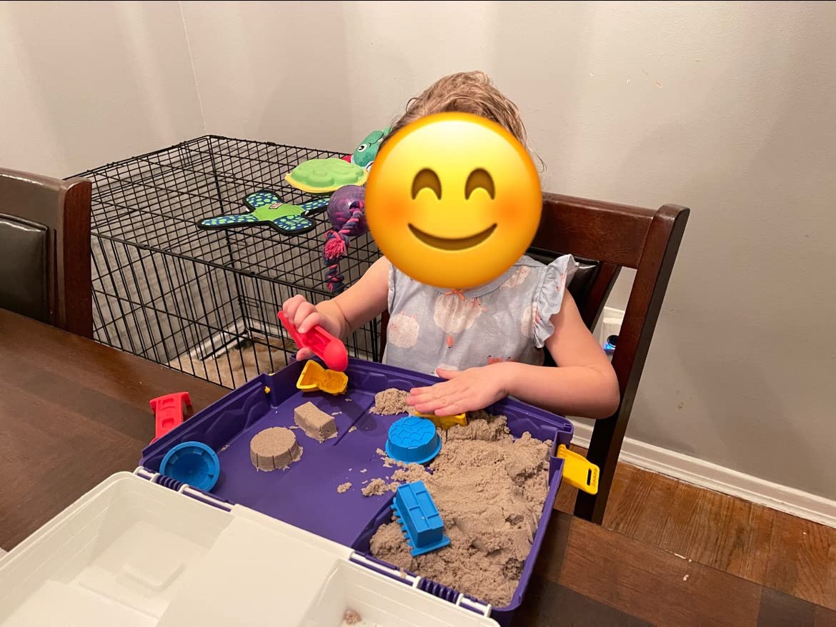Folding Sandbox Set, Moldable Play Sand Sensory Toys, Ages 3+ customer photo 1