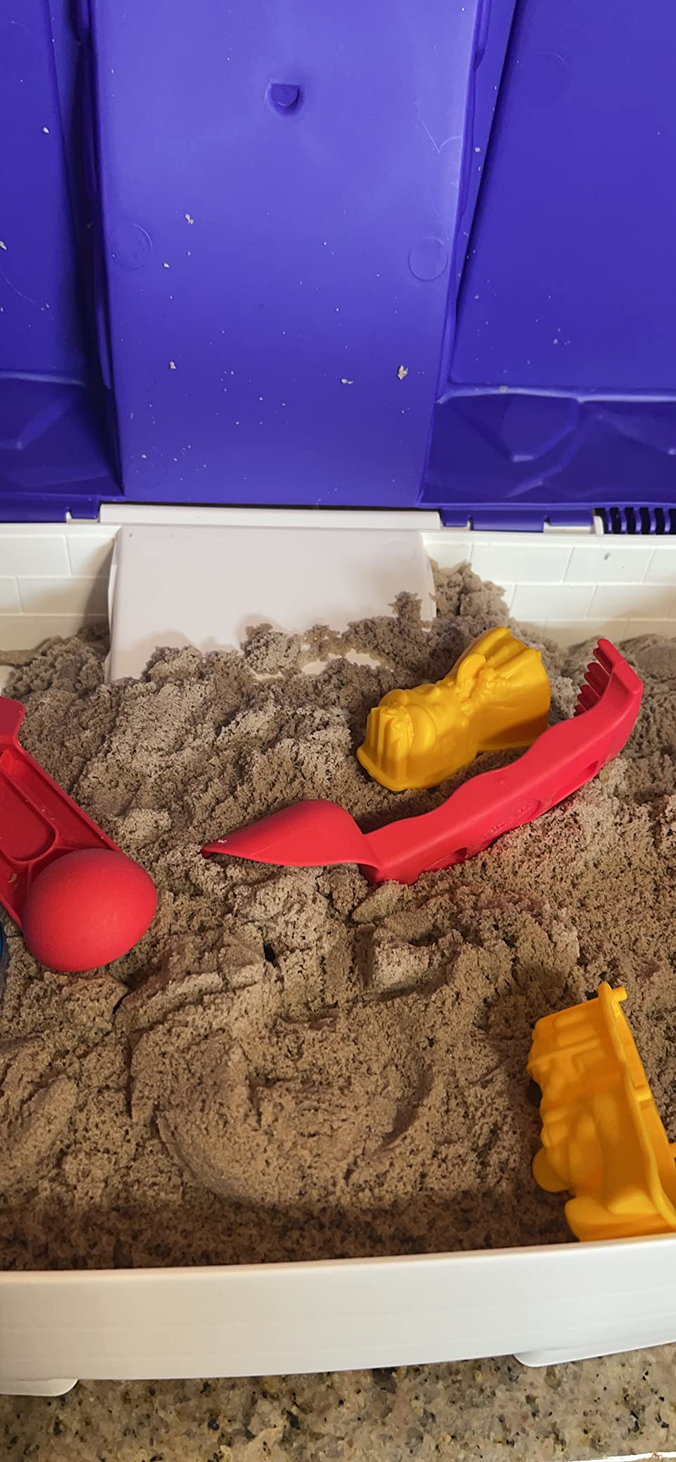 Folding Sandbox Set, Moldable Play Sand Sensory Toys, Ages 3+ customer photo 2
