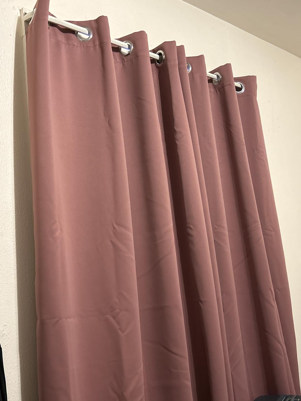 NICETOWN Blackout Thermal Curtains Panels 72 inch Length - Grommet Noise Reducing Room Darkening Solid Window Drapes for Bedroom/Living Room (2 Panels, 52 x 72 Inch, Gray) customer photo 1