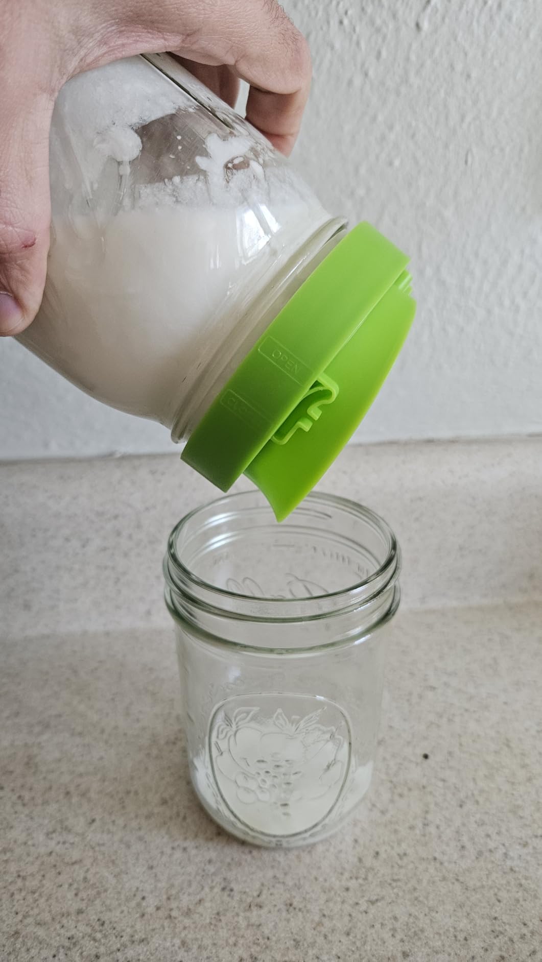 Masontops kefir lid mason jar lids wide mouth mason jar lids living culture grain drainer starter kit for home fermentation 2 packs customer photo 2