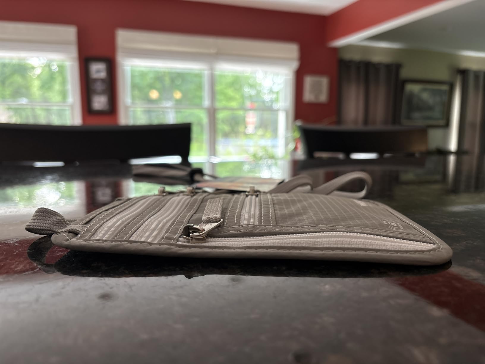 HERO Neck Wallet - RFID Blocking Passport Holder, Easy to Conceal Travel Pouch (Army Grey) customer photo 1