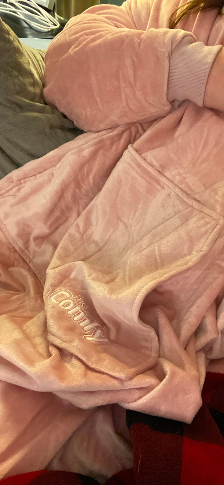 THE COMFY Original | Shark Tank | Patented | Sherpa Wearable Blanket Hoodie customer photo 1