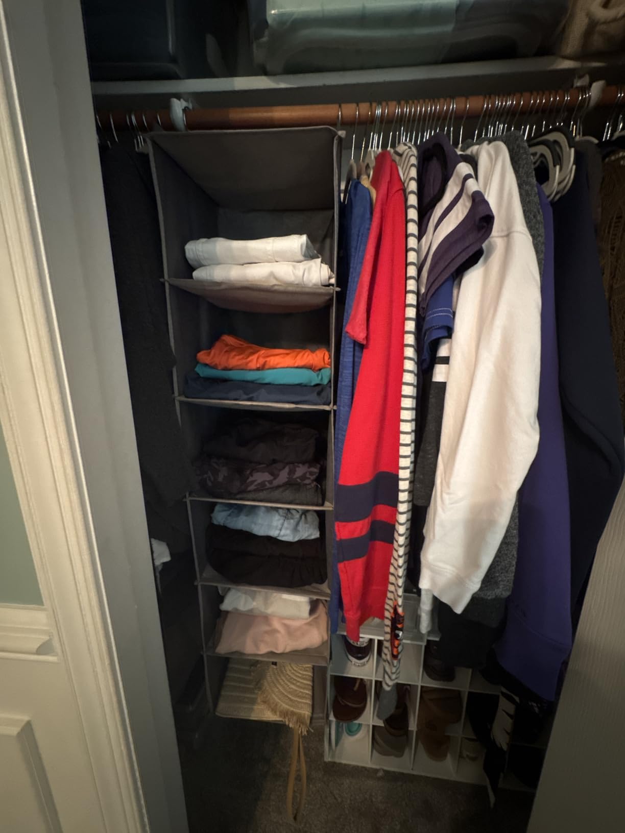YOUDENOVA Hanging Closet Organizer and Storage, 6-Shelf, Beige customer photo 2