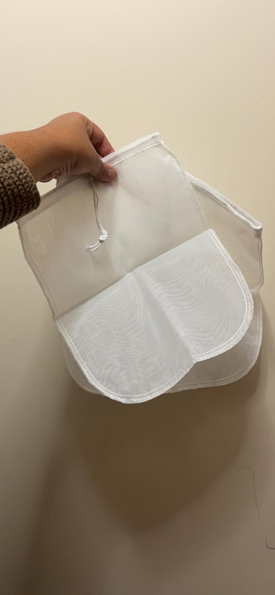 Nut Milk Bag Reusable 2 Pack Food Strainer Nut Bag(12×12 in) | for Straining Almond/Soy Milk Greek Yogurt Cold Brew Coffee Tea Beer Celery Juice Fine Nylon Mesh customer photo 1