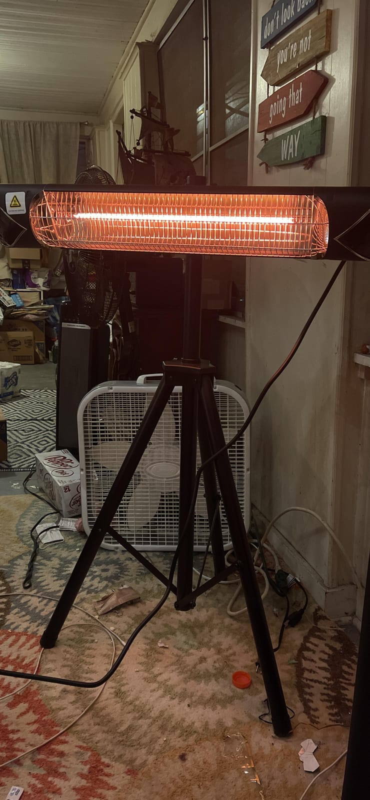 Briza Infrared Electric Patio Heater - Indoor/Outdoor Heater - Portable Wall/Garage Heater - 1500W - use with Stand - Mount to Ceiling/Wall) customer photo 2