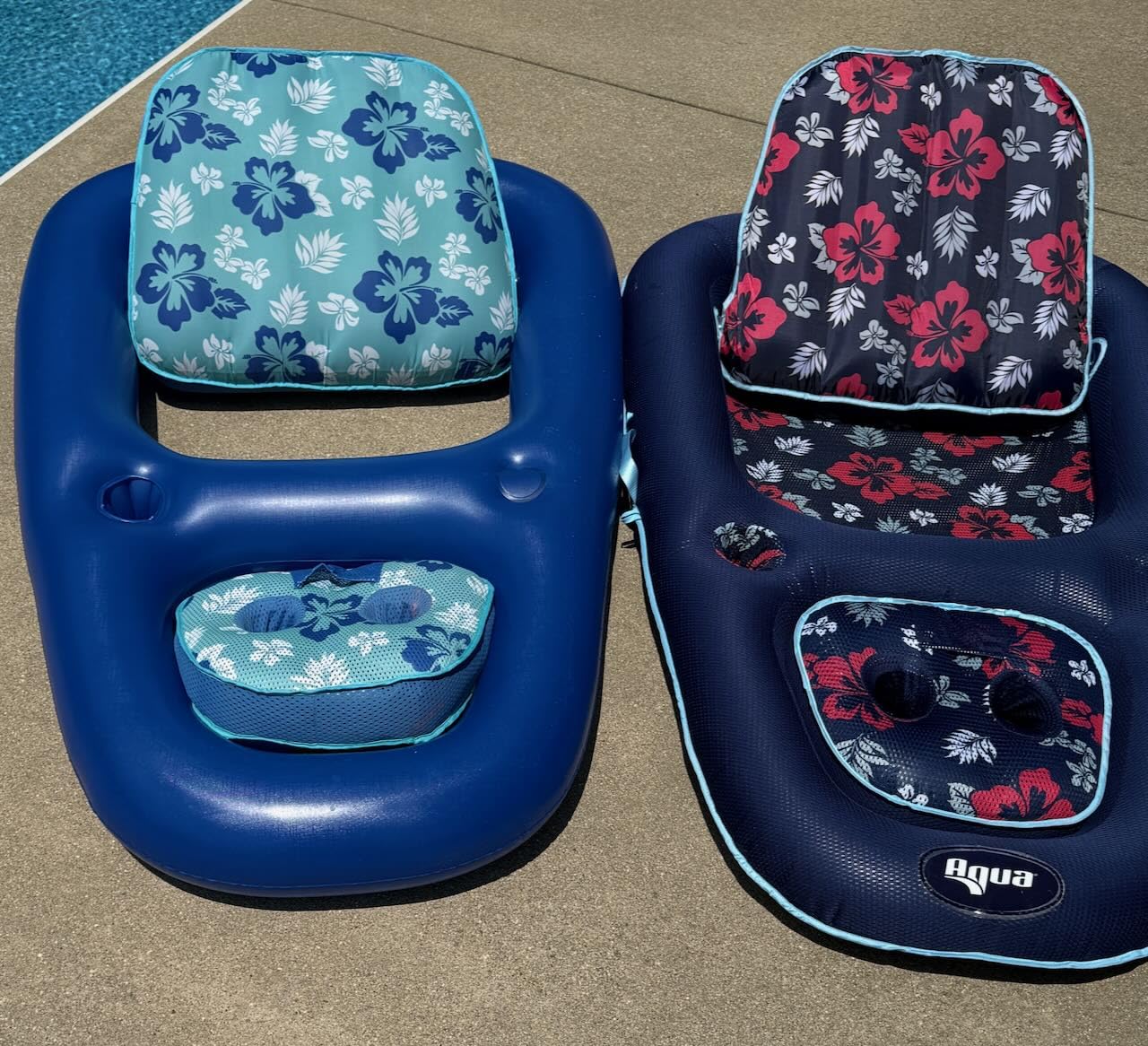 Aqua Campania Ultimate 2-in-1 Pool Float Lounge - Extra Large with Adjustable Backrest customer photo 2