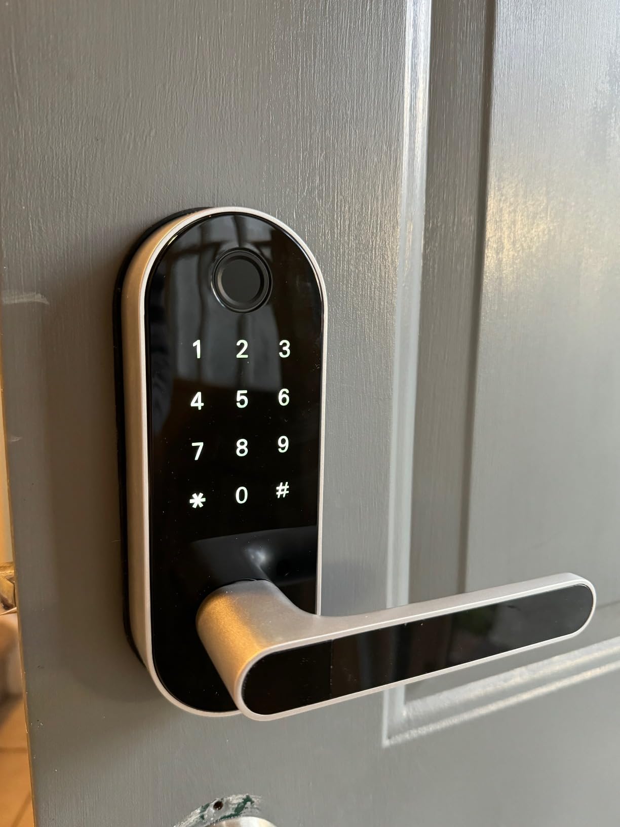 Fingerprint Smart Door Lock with Handle & Keypad – No More Lost Keys, Keyless Entry & Remote Access for Home, Kids, Airbnb & Rental Property, DIY Install, Alexa & Google Compatible customer photo 1
