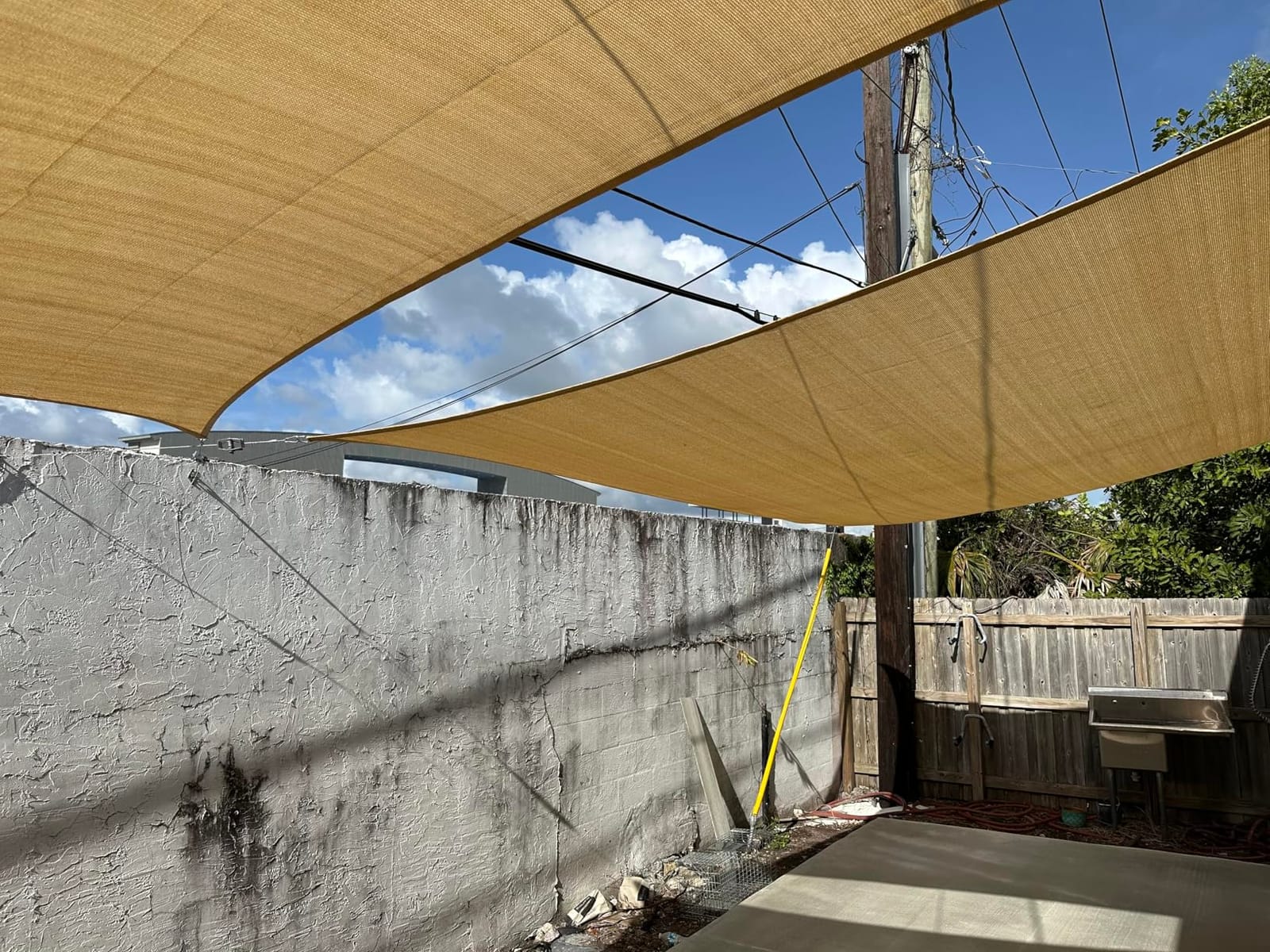 12' x 12' Sun Shade Sails Square Canopy, Sand UV Block Cover for Outdoor Patio Garden Yard | Curved Edged, Commercial Grade 185GSM, Permeable Sunshade, Outdoor Canopy for Deck, Backyard, Patio, Custom Size Available customer photo 1