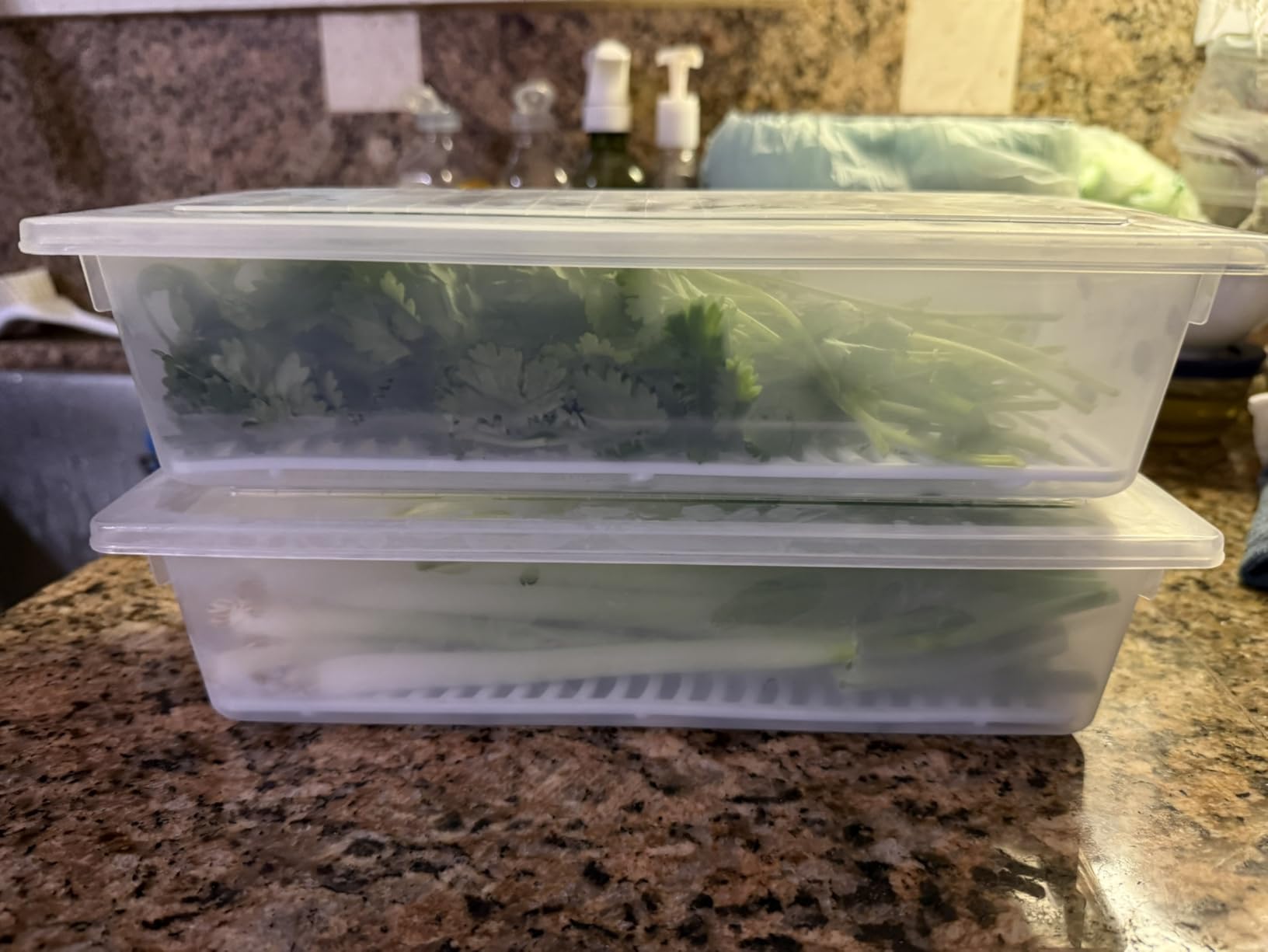 SILIVO Lettuce Keeper for Fridge(3 Pack)- 4.5L Vegetable Storage Containers for Refrigerator with Drain Tray Keep Fresh for Veggies and Salad customer photo 2