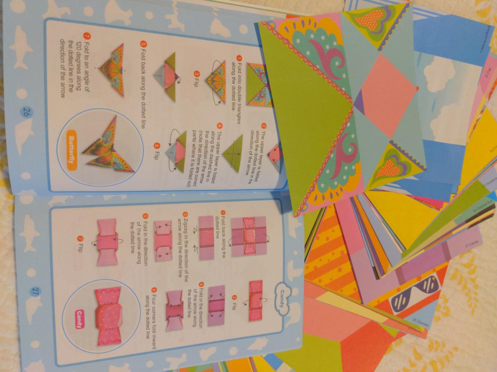 hapray Origami Kit for Kids 5-12, 152 Origami Paper Kit with Origami Book | DIY Art and Craft Projects with 72 Patterns, Video Tutorial & book, Beginners Origami Kit for Kids 5-8 8-12, Gifts Boy Girl customer photo 2