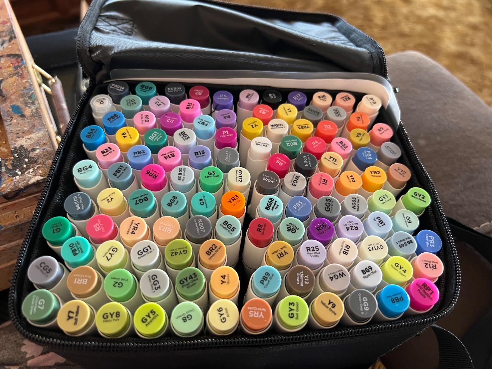 Ohuhu Alcohol Markers Brush Tip - 120 Colors Double Tipped Art Marker Set for Artist Adults Coloring Illustration - Brush & Chisel Dual Tips - Honolulu - Refillable customer photo 2