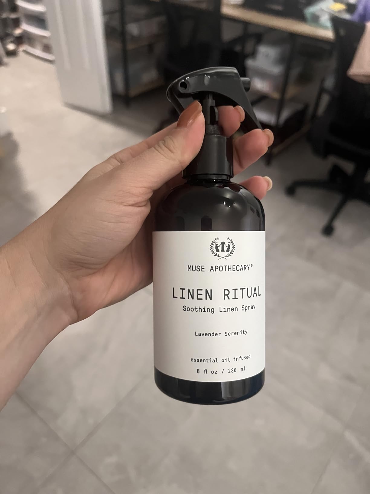 Muse Apothecary Pillow Ritual - Aromatic, Calming and Relaxing Pillow Mist, Linen and Fabric Spray - Infused with Natural Aromatherapy Essential Oils - 4 oz, Fleur du Lavender customer photo 1