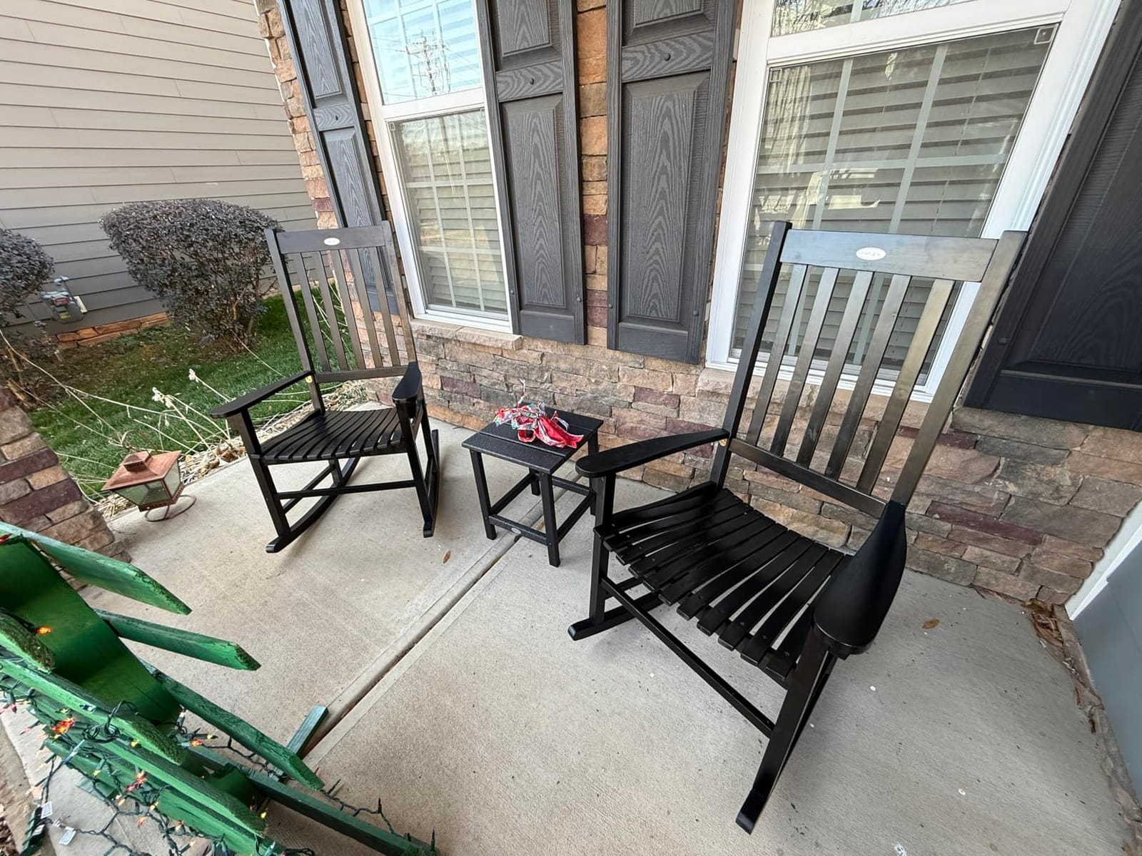 Giantex Rocking Chair Acacia Wood Frame Outdoor& Indoor for Garden, Lawn, Balcony, Backyard and Patio Porch Rocker (1, Natural) customer photo 1