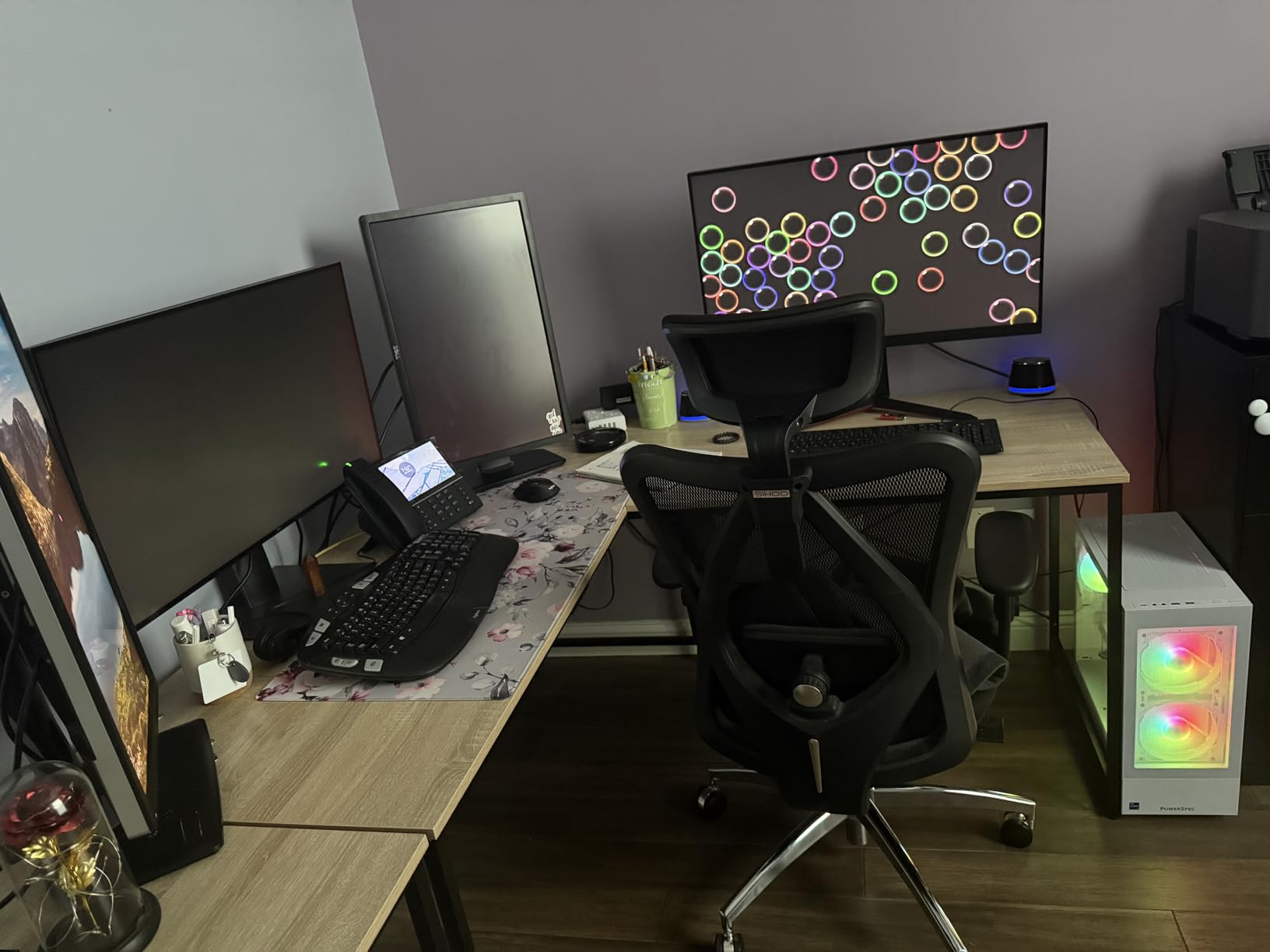 iCasso Desk Mat, Large Desk Mouse Pad for Desk, Home Office - Green Weeds | Desk Protector, Cottagecore Mouse Pad for Women with Smooth Lycra, Water-resistant, Non-slip Rubber Base and Stitched Edges customer photo 1
