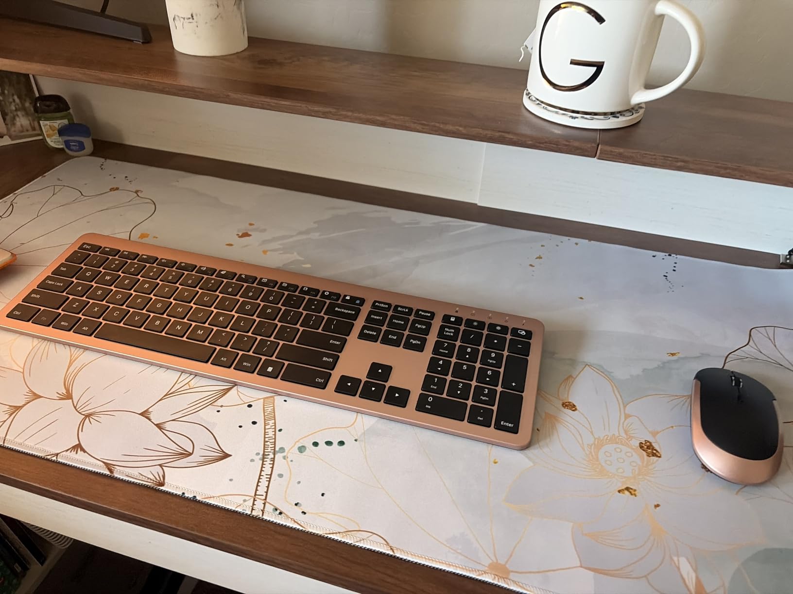 iCasso Desk Mat, Large Desk Mouse Pad for Desk, Home Office - Green Weeds | Desk Protector, Cottagecore Mouse Pad for Women with Smooth Lycra, Water-resistant, Non-slip Rubber Base and Stitched Edges customer photo 2