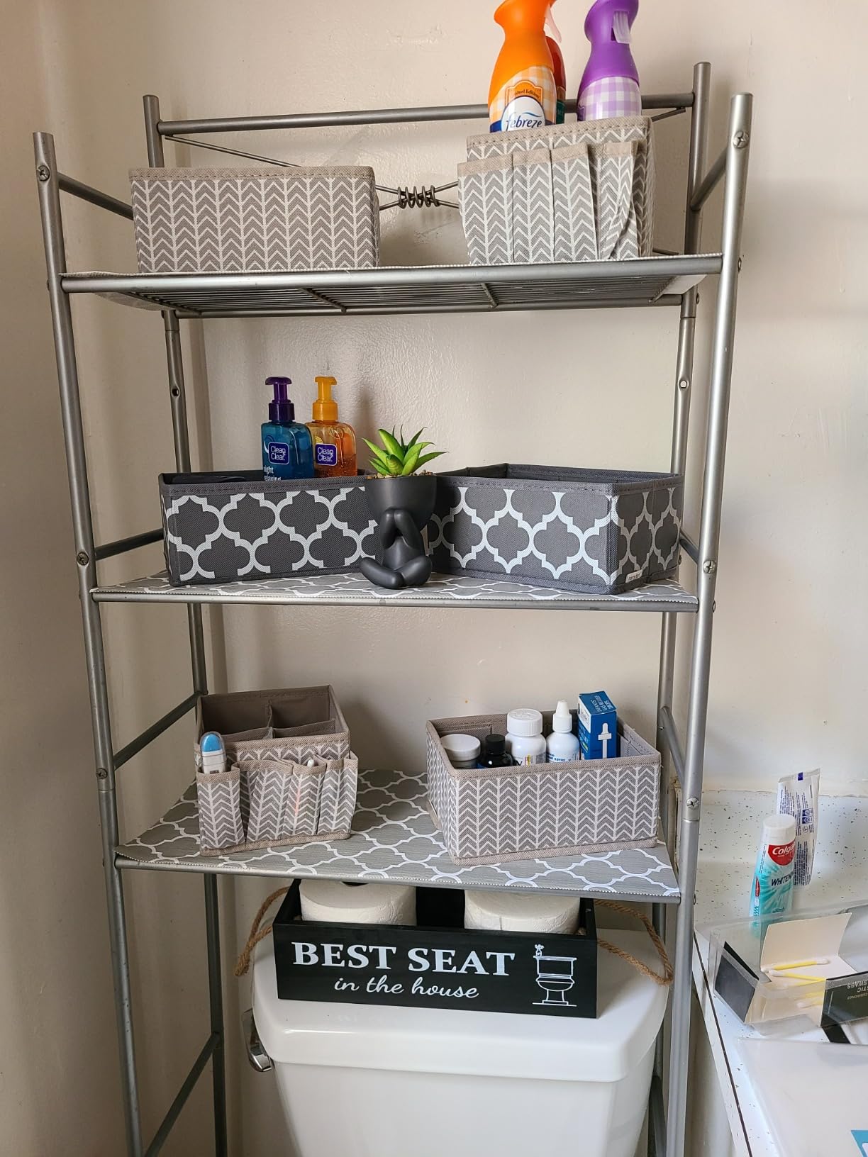 Cosmetic Storage Bins Makeup Organizer, Adjustable Multifunction Storage Box customer photo 2