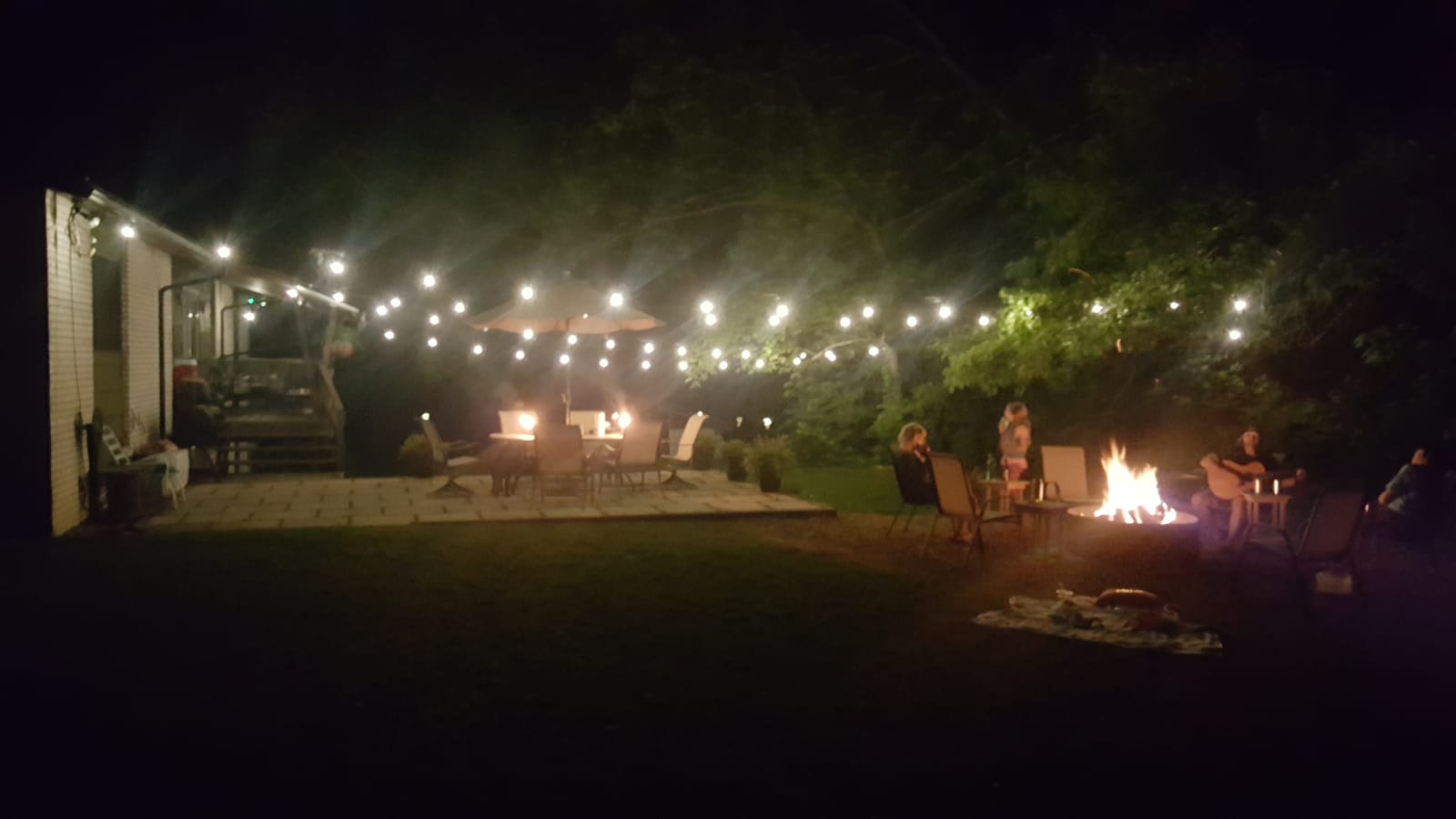 Outdoor String Lights 96FT(48x2), Commercial Grade Heavy Duty Patio Lights | Dimmable S14 Shatterproof LED Bulbs, Linkable Waterproof Bistro Lights for Outside Deck Backyard Cafe Market customer photo 2