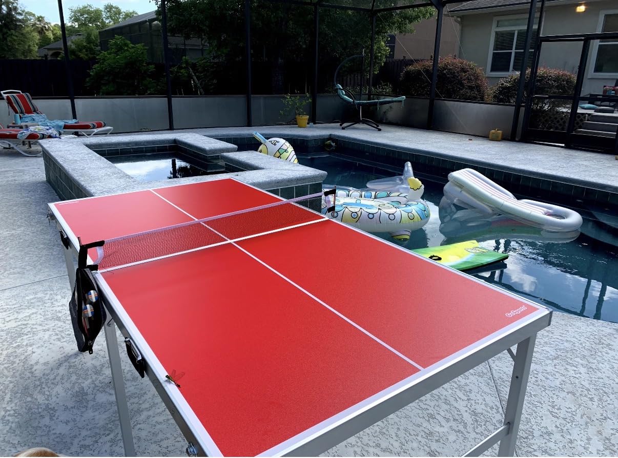 GoSports Mid-Size Table Tennis Game Set - Indoor/Outdoor Portable Table Tennis Game with Net, 2 Table Tennis Paddles and 4 Balls customer photo 2