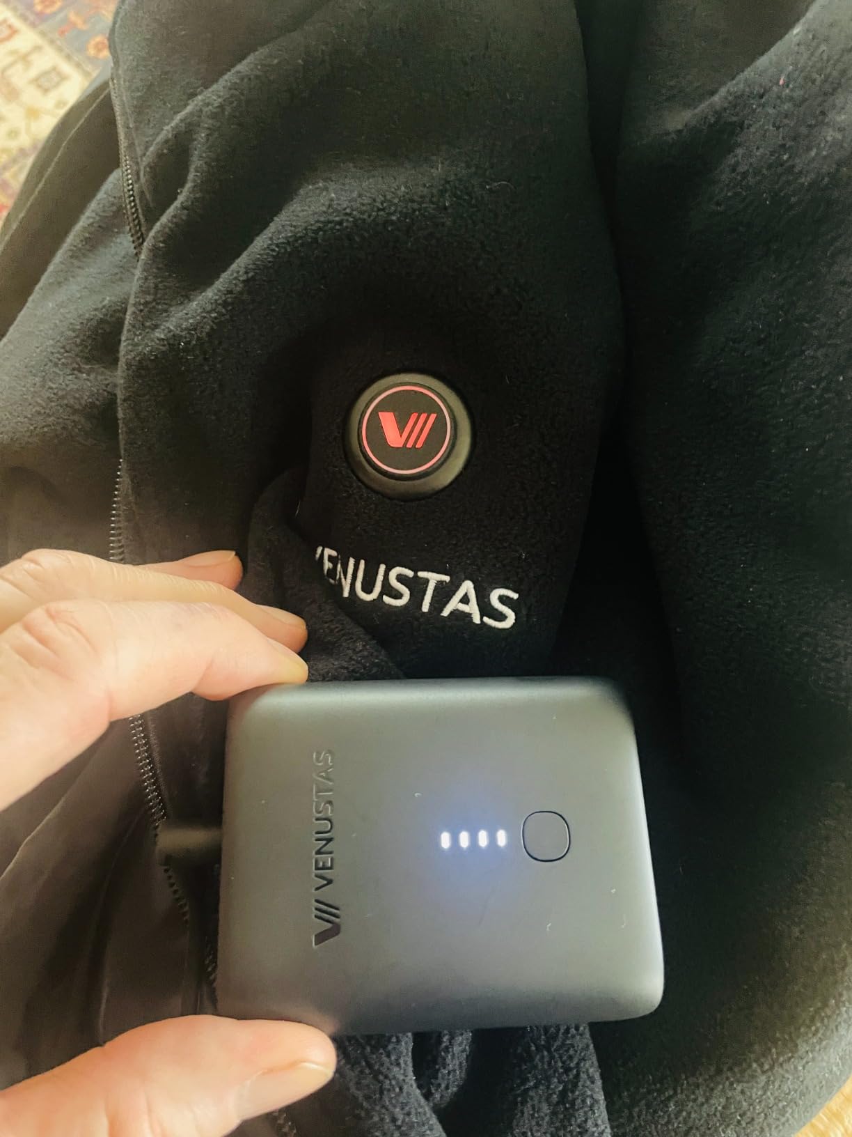 Men's Heated Fleece Vest with 6 Heating Zones and Battery Pack customer photo 1