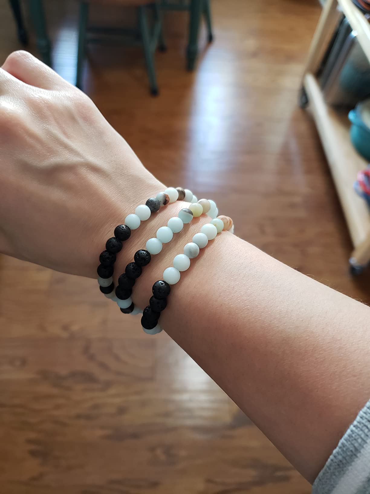 Comfy Yoga - Essential Oil Bracelet - Aromatherapy Bracelet - Lava Stone Bracelet or Necklace - Handmade Yoga Jewelry - Oil Diffuser Wrap Bracelet - Gift for Women customer photo 2