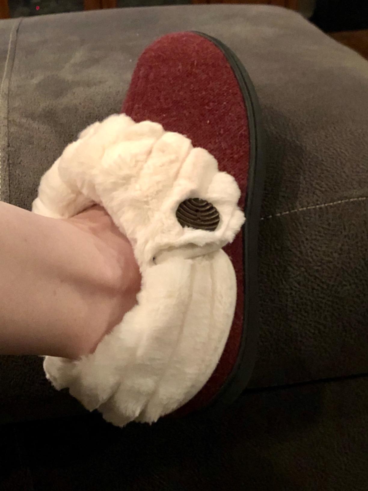 Wishcotton Women's Wool Cozy Slippers with Faux Fur Collar | Cozy House Shoes, Indoor Outdoor, Fuzzy Bootie Slippers customer photo 1