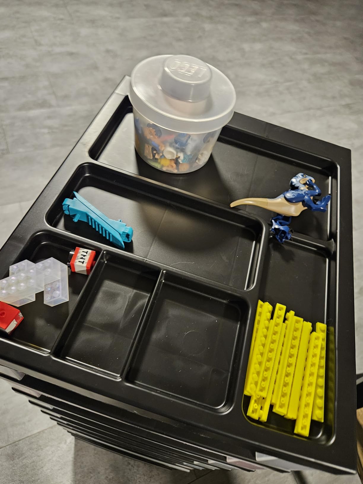 IRIS USA Plastic Drawer Storage Organizer Rolling Cart with Wheels Casters 10-Drawers for Classroom Art Craft Supplies Dresser Closet Bathroom Laundry Room Black/Clear customer photo 1