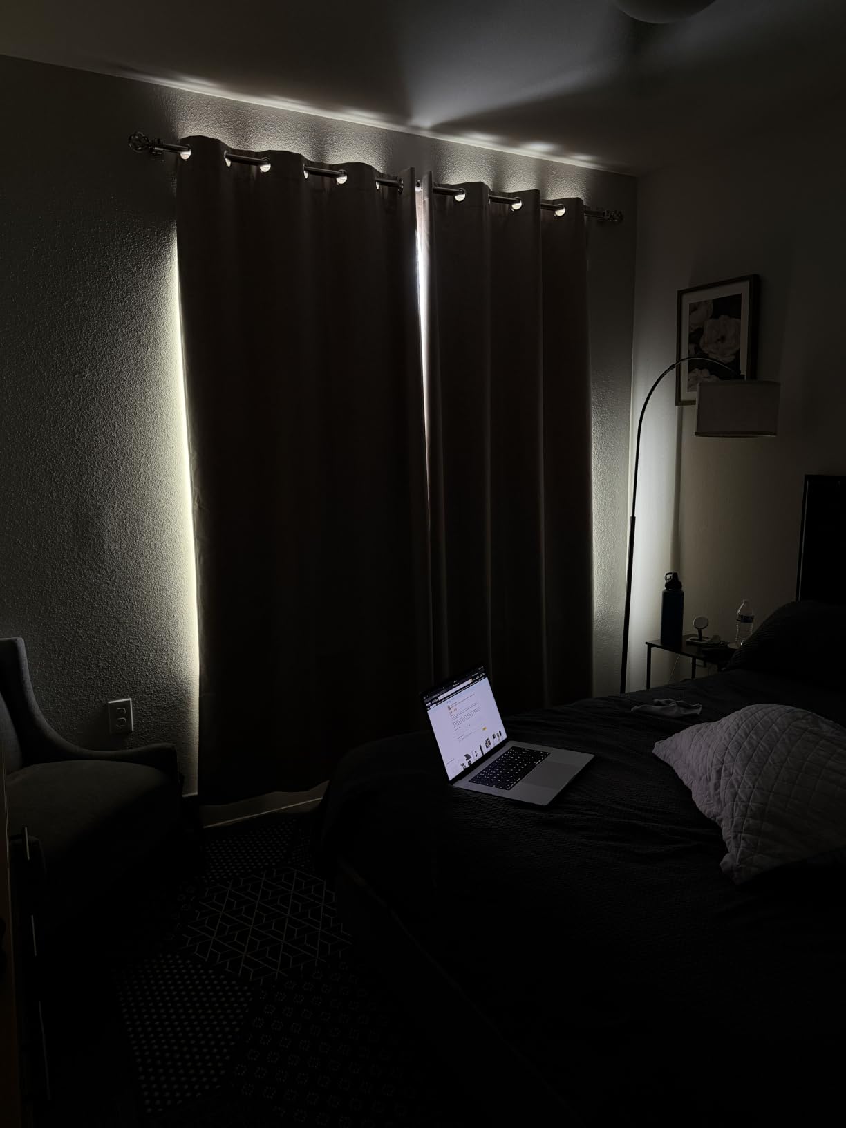 MIULEE 100% Blackout Linen Textured Curtains for Bedroom Solid Thermal Insulated Natural Beige Grommet Room Darkening Curtains & Drapes Luxury Decor for Living Room 52 x 84 Inch (2 Panels) customer photo 1
