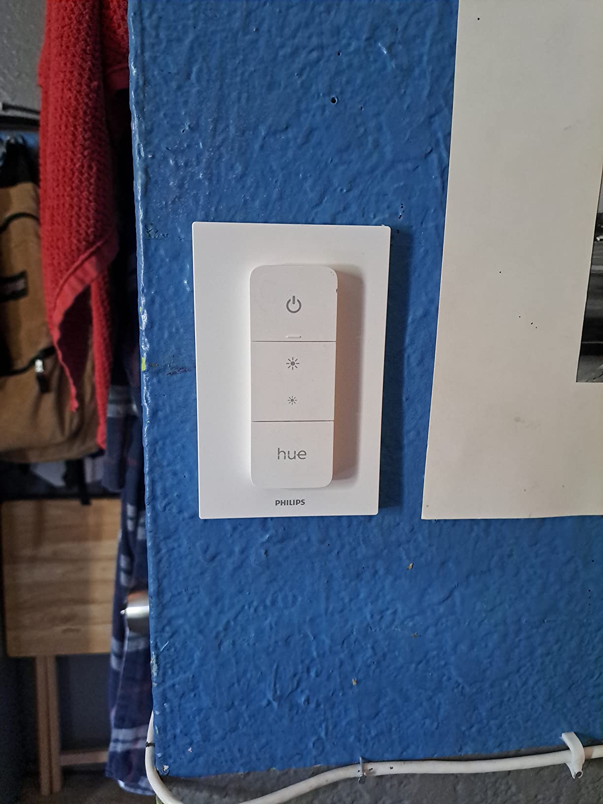 Philips Hue Smart Dimmer Switch Remote, 1-Pack, White | Turns Hue Lights On and Off, Dims or Brightens, Smart Home Control, Requires Bridge, Easy No-Wire Installation customer photo 1