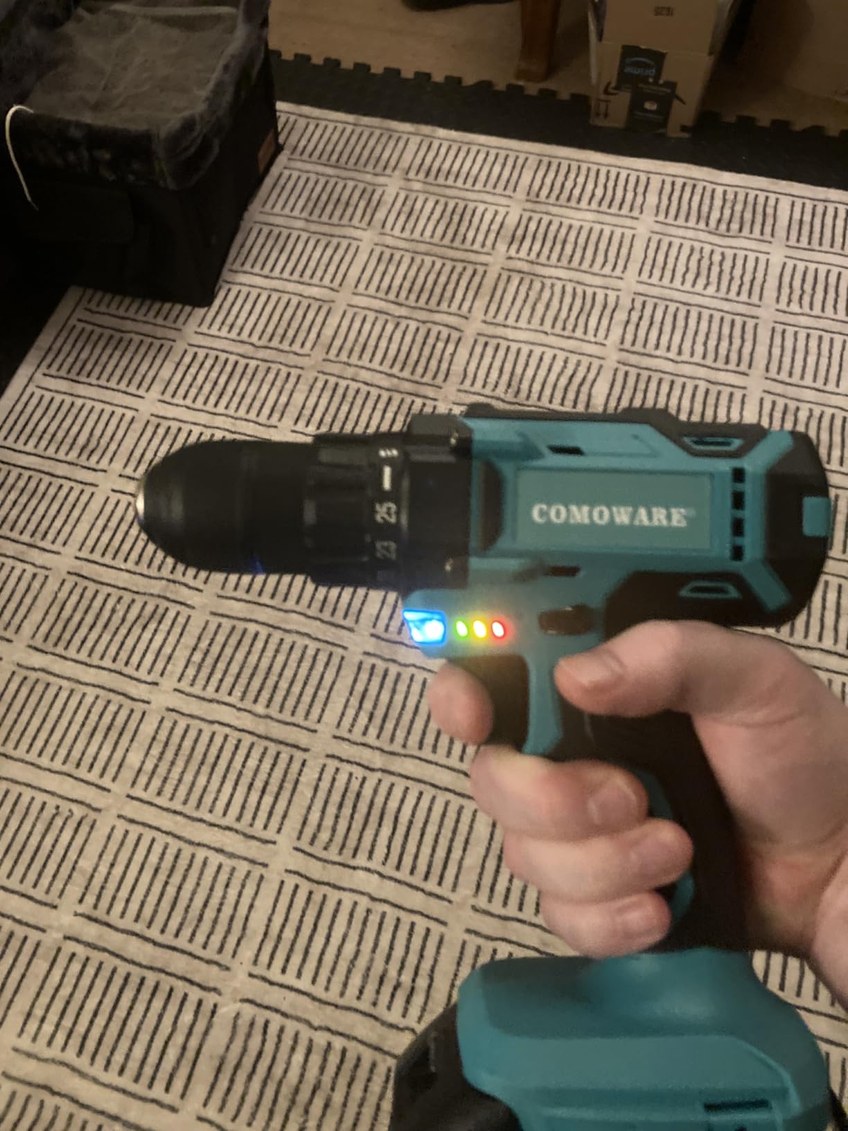 COMOWARE Cordless Drill, Electric Power Drill & Bits Set w/Charger& Battery customer photo 1